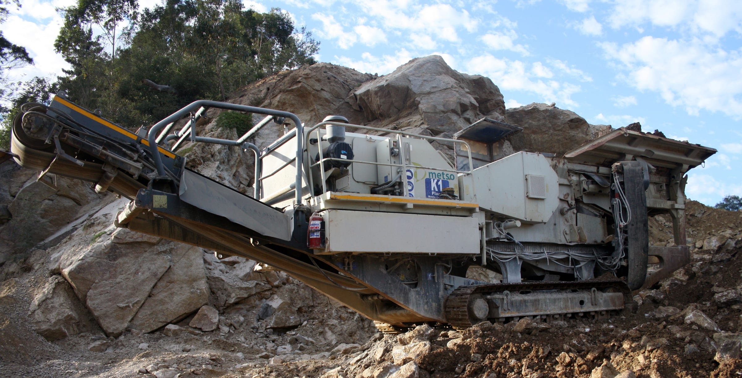 Metso Lokotrack LT105 mobil pofás törő kőbányában